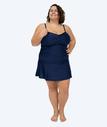 Watery strój kąpielowy ze spódniczką dla kobiet - Lana - Ciemnoniebieski