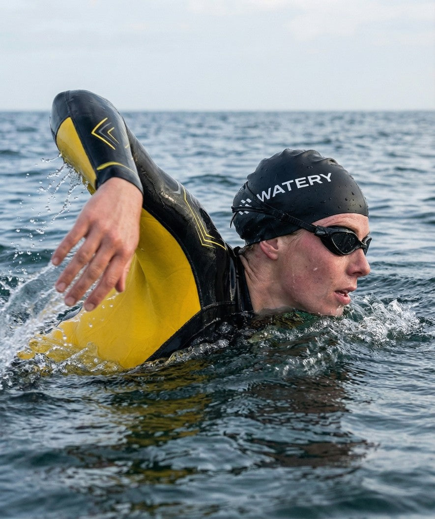 Watery pianka do pływania dla kobiet - Reptile Breast - Żółty