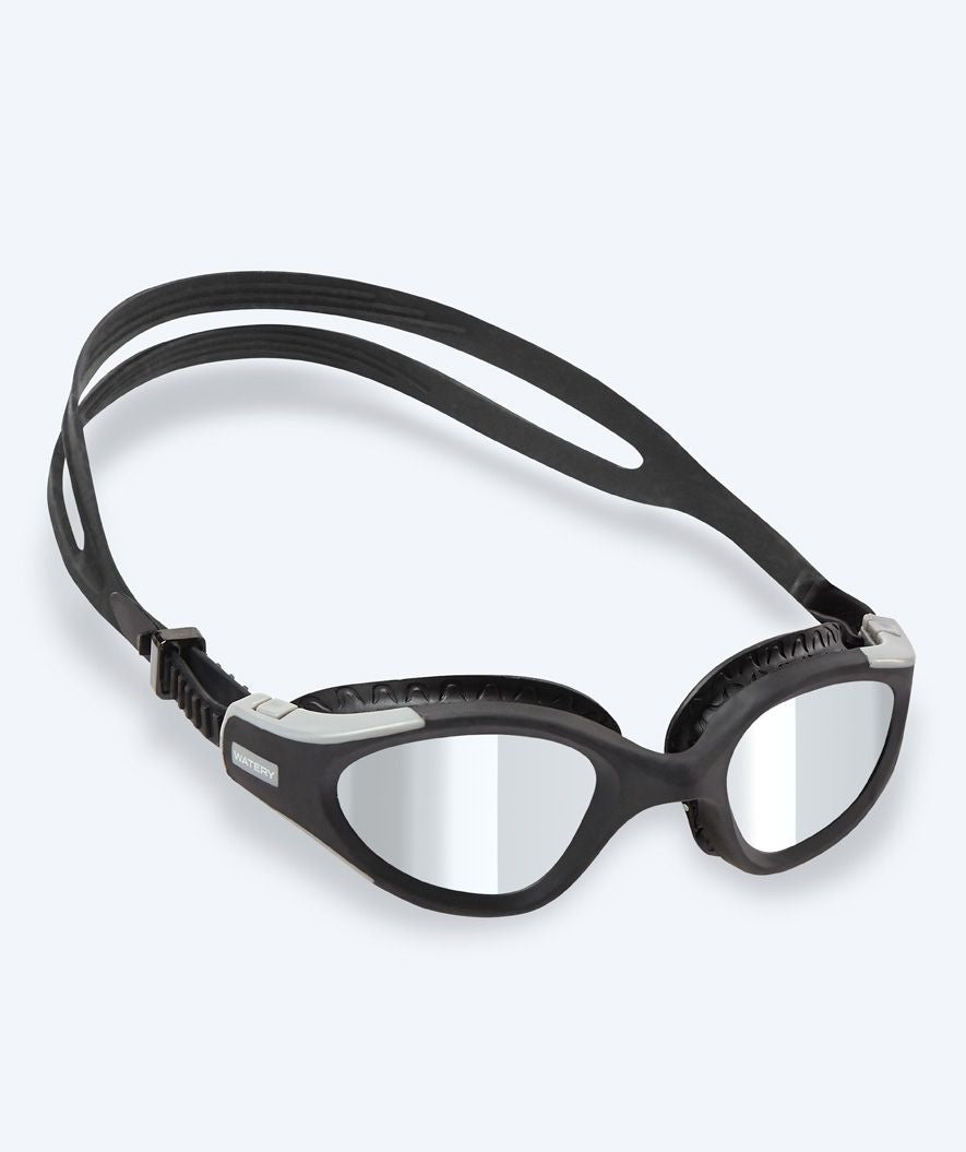 Watery okulary do nurkowania treningowe - Kelvin Mirror - Czarny/srebrny