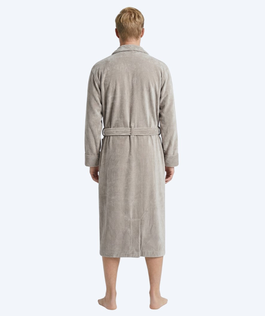 Watery szlafrok kąpielowy dla mężczyzn - Mariana - Szary