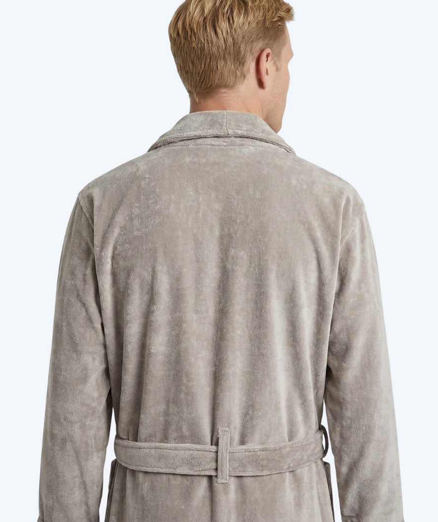 Watery szlafrok kąpielowy dla mężczyzn - Mariana - Szary