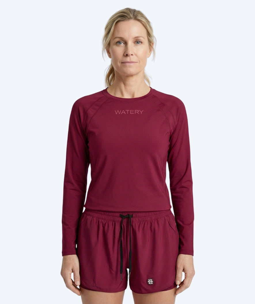 Watery szorty kąpielowe dla kobiet - Remington - Ciemnoczerwone