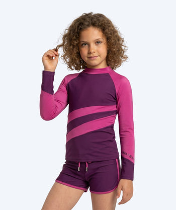 Watery koszulka UV dla dzieci - Manami z długimi rękawami Rashguard - Fioletowy