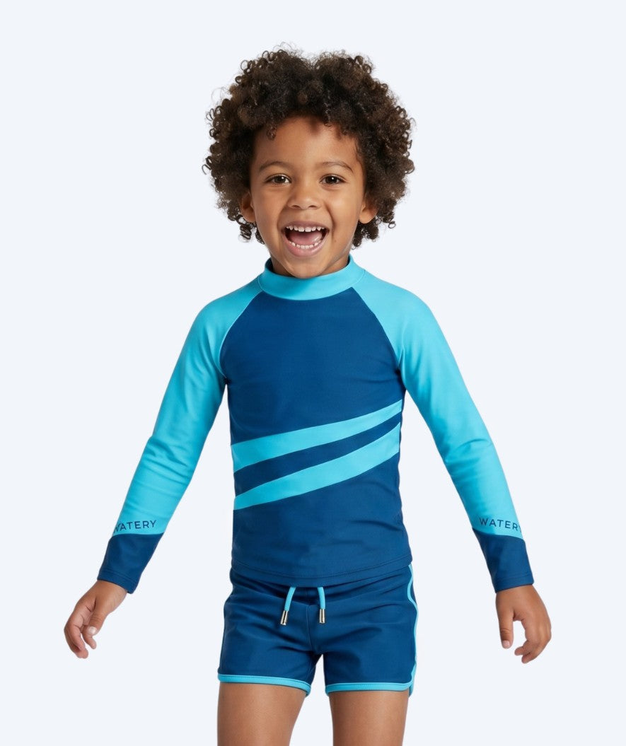 Watery koszulka UV dla dzieci - Manami z długimi rękawami Rashguard - Atlantic Blue