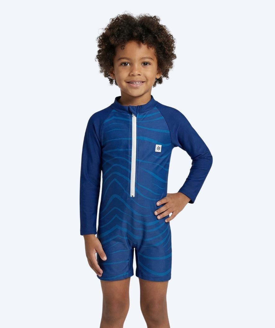 Watery kombinezon UV dla dzieci - Fjord Rashguard z długim rękawem - Ciemnoniebieski