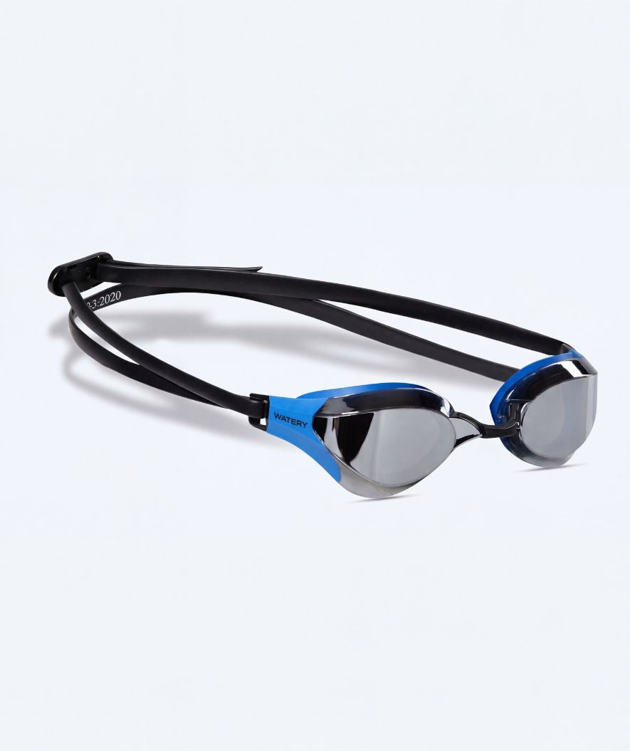 Watery Elite okulary do pływania - Rattle Pro Mirror - Niebieski/czarny