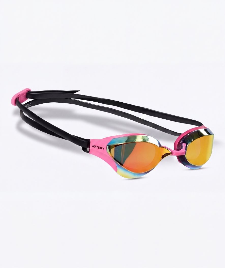 Watery Elite okulary do pływania - Rattle Pro Mirror - Różowy/czerwony