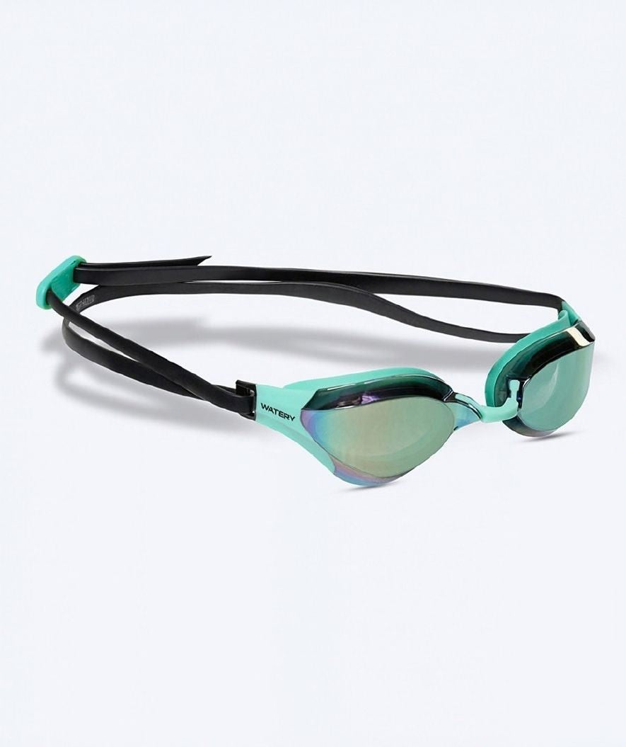 Watery Elite okulary do pływania - Rattle Pro Mirror - Zielony/zielony