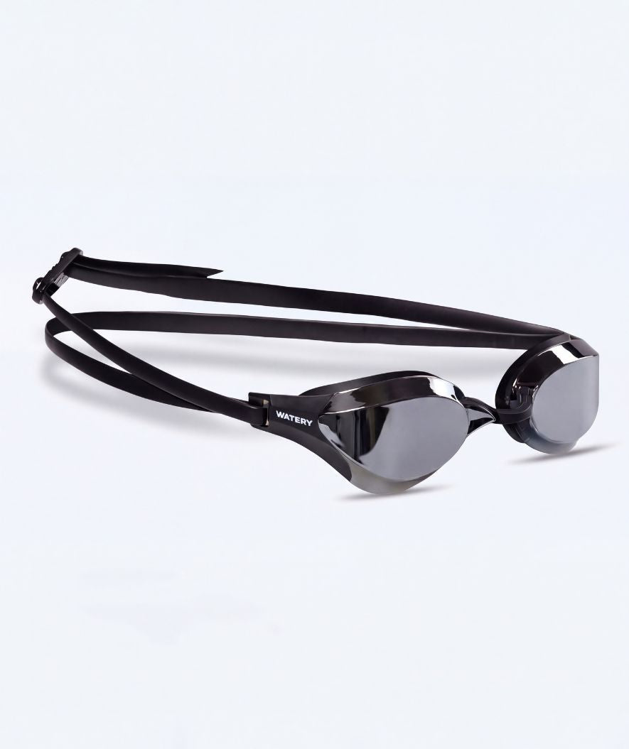 Watery Elite okulary do pływania - Rattle Pro Mirror - Czarny/srebrny
