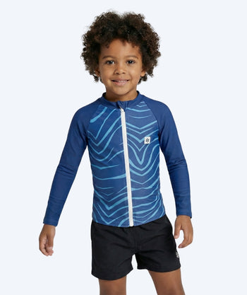 Watery koszulka UV dla dzieci - Fjord z długimi rękawami Rashguard - Ciemnoniebieski