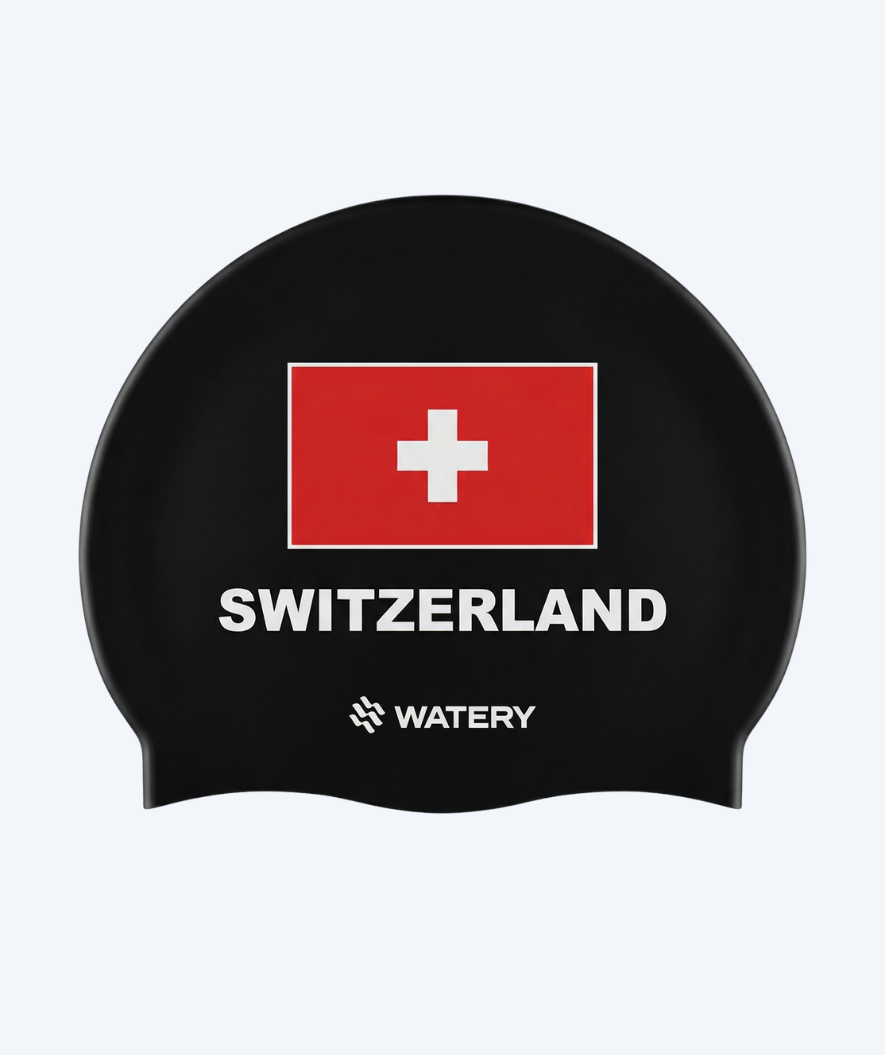 Watery czepek do pływania - Switzerland - Czarny