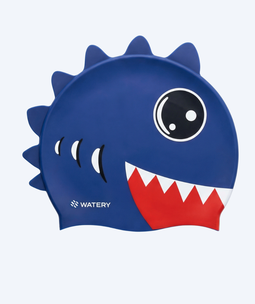 Watery czepek do pływania dla dzieci - Dashers - Shark (Niebieski/Czerwony)