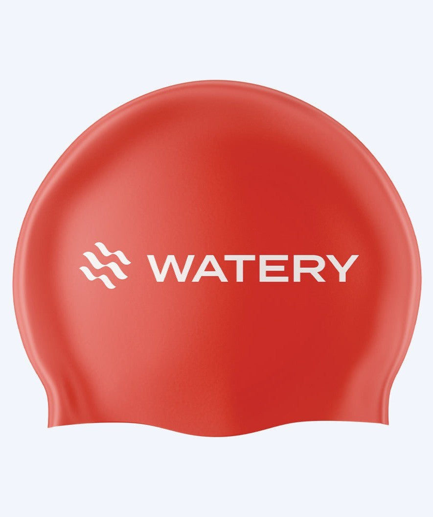 Watery czepek do pływania (od 10 lat) - Signature Latex - Czerwony