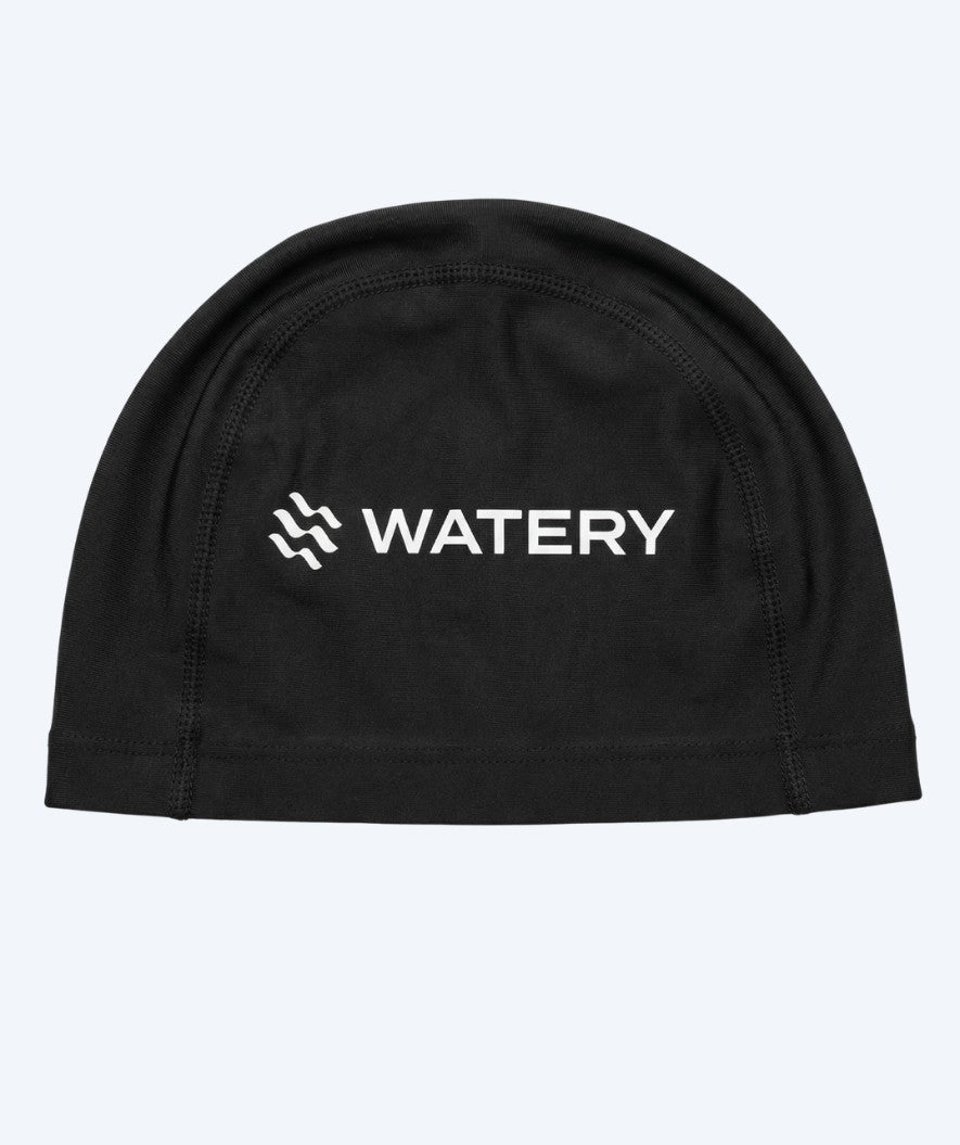 Watery czepek do pływania (od 10 lat) - Signature Elastane - Czarny