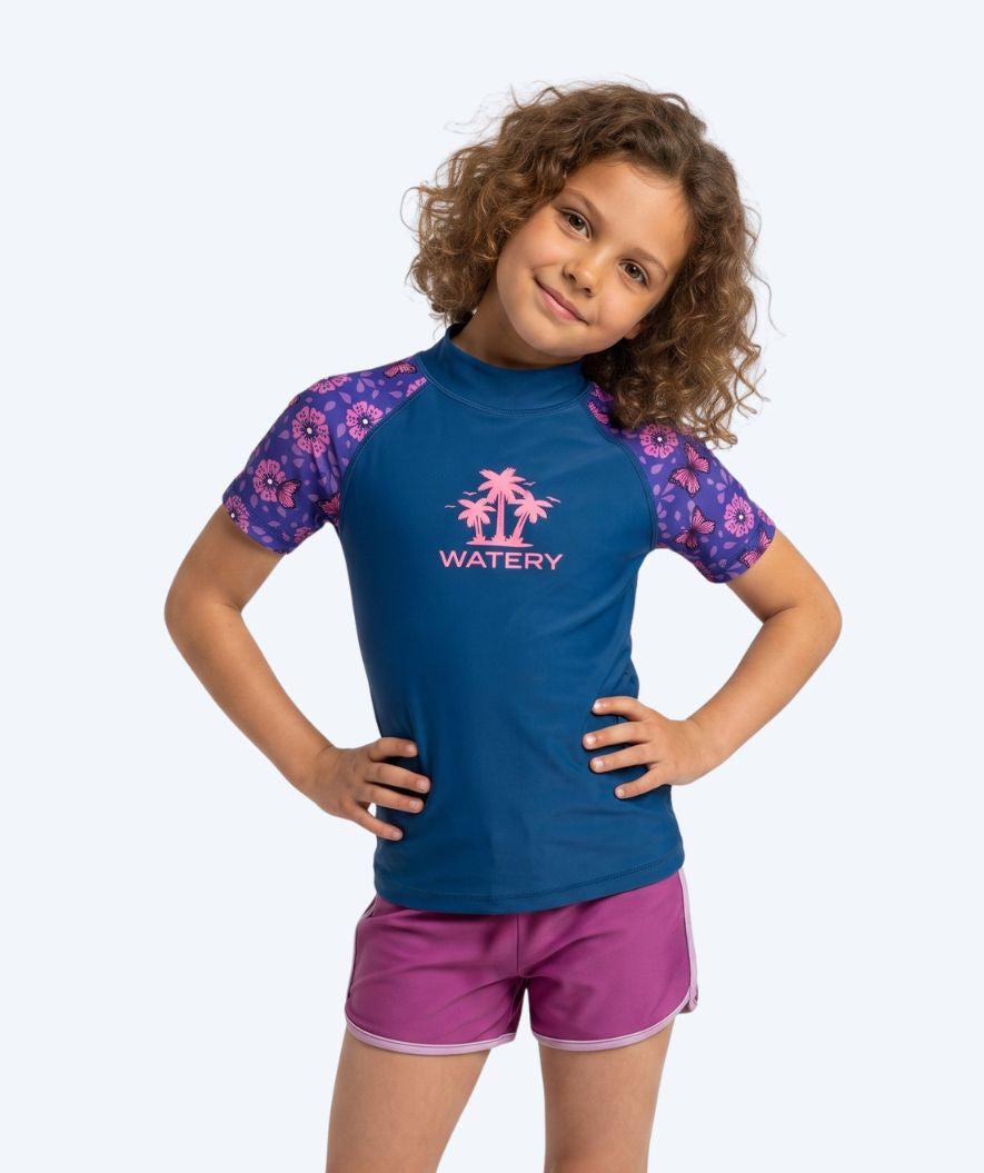 Watery koszulka UV dla dzieci - Osiris z krótkimi rękawami Rashguard - Fioletowy/ciemnoniebieski