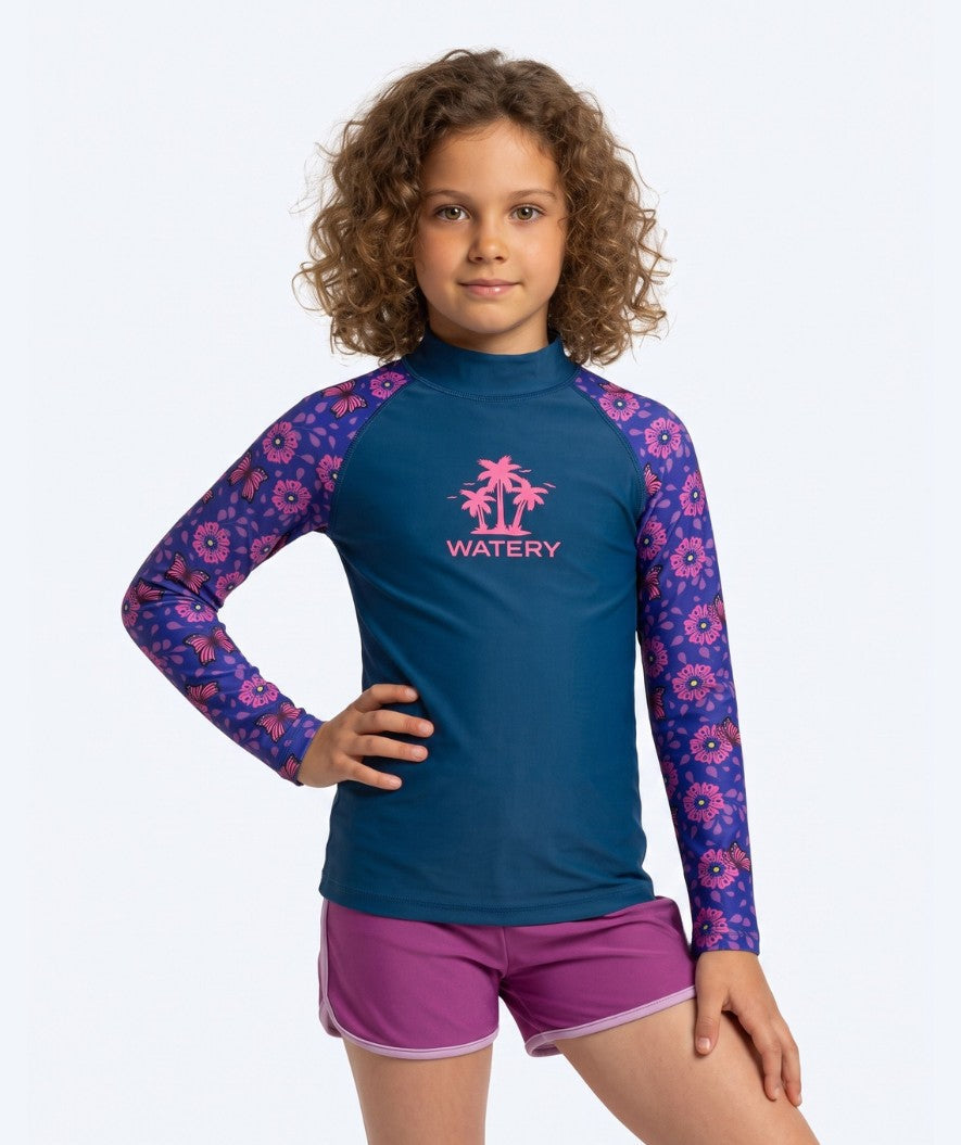 Watery koszulka UV dla dzieci - Osiris z długimi rękawami Rashguard - Fioletowy/ciemnoniebieski