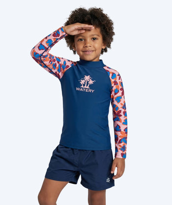 Watery koszulka UV dla dzieci - Osiris z długimi rękawami Rashguard - Jasnoróżowy/ciemnoniebieski