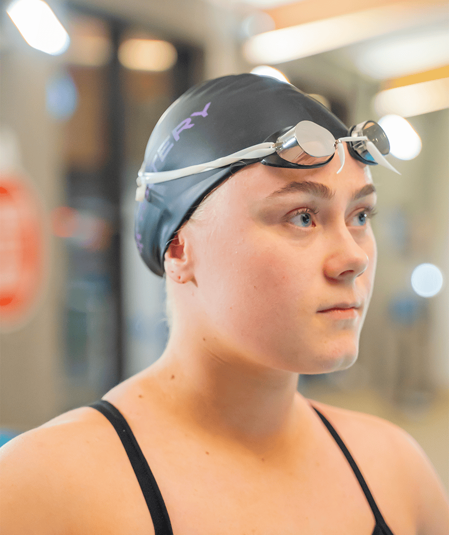 Watery okulary do pływania - Proflex Swedish Mirror - Czarny/Srebrny