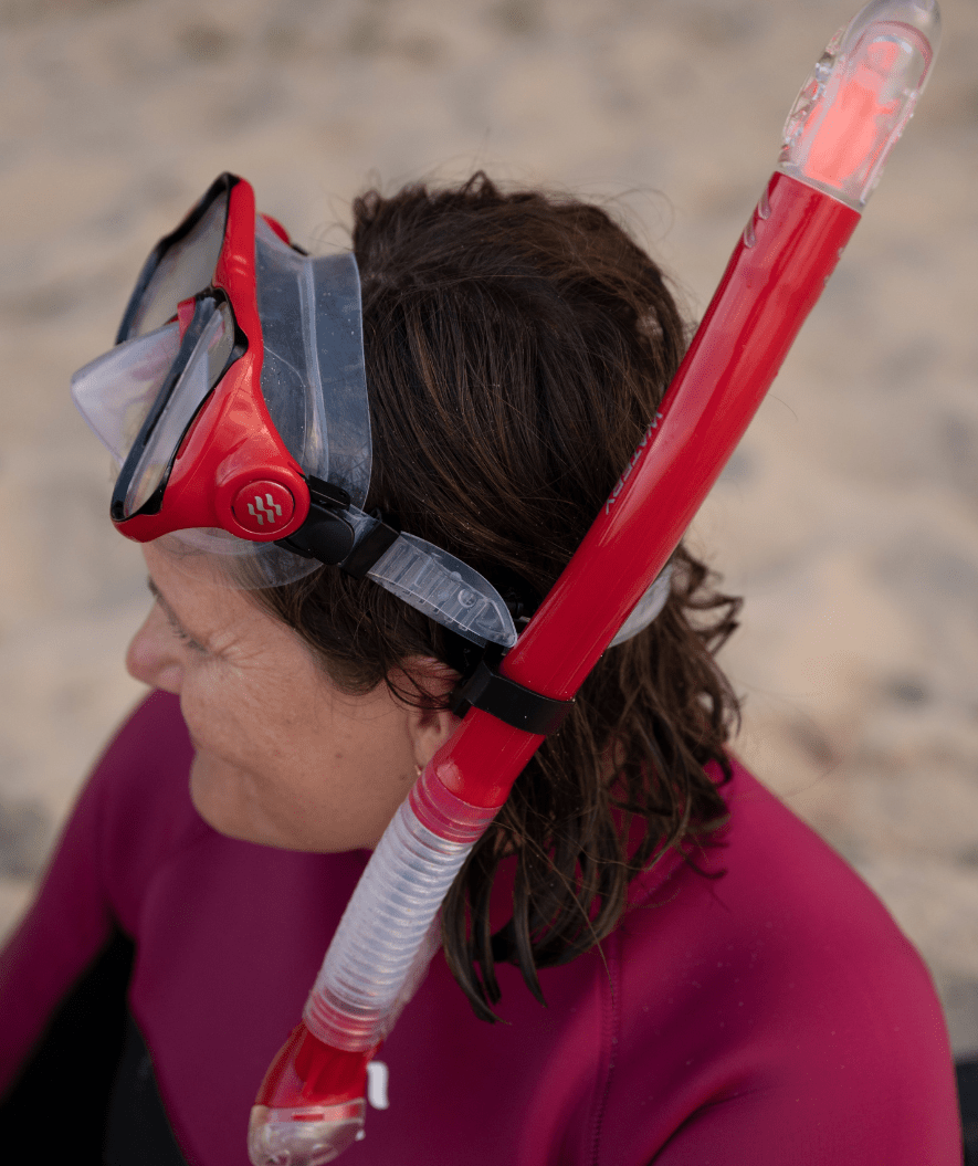 Watery zestaw maska + rurka do snorkelingu dla dorosłych - Hudson Full-dry - Niebieski