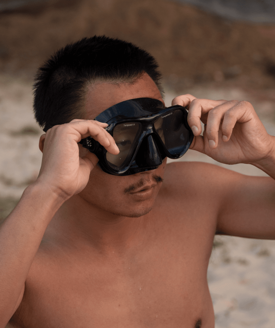 Watery maska do nurkowania dla dorosłych (od 12 lat) - Hudson - Czarny