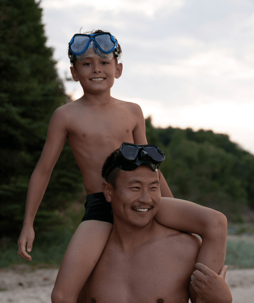 Watery maska do nurkowania dla dorosłych (od 12 lat) - Hudson - Czarny