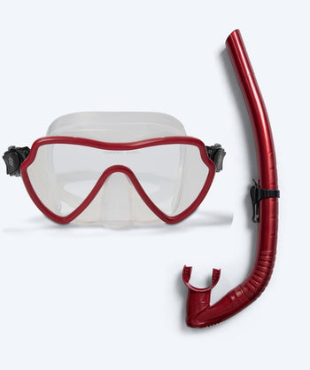 Watery zestaw do snorkelingu dla dorosłych (od 15 lat) - Fraser/Coast - Czerwony