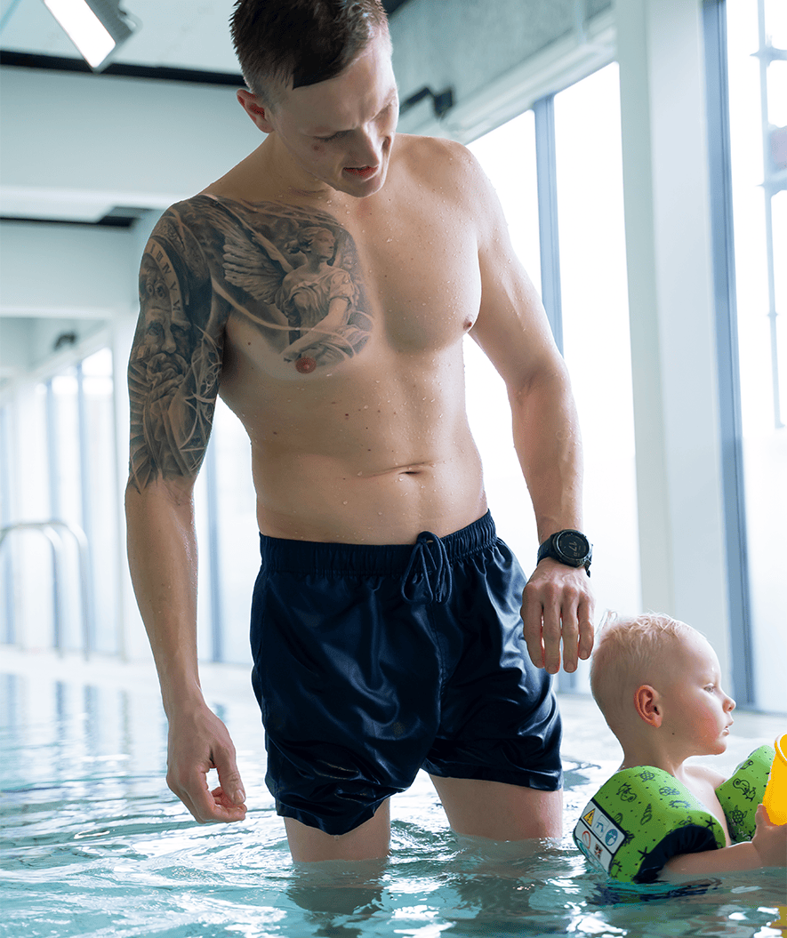 Watery spodenki plażowe dla mężczyzn - Waverly - Ciemnoniebieski