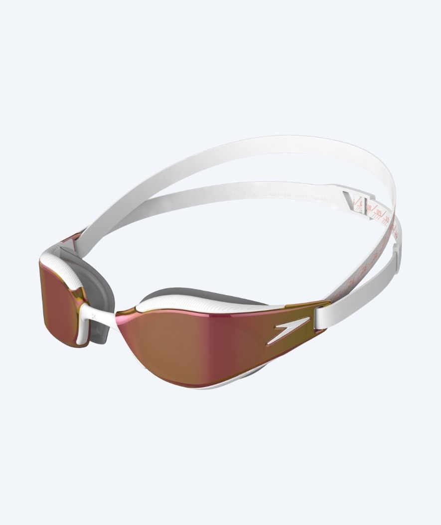 Speedo Elite okulary do pływania - Fastskin Hyper Elite Mirror - Złoty/biały