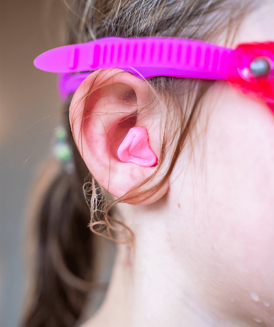 Watery zatyczki do uszu dla dzieci - Indra 6 par - Jasnoróżowy