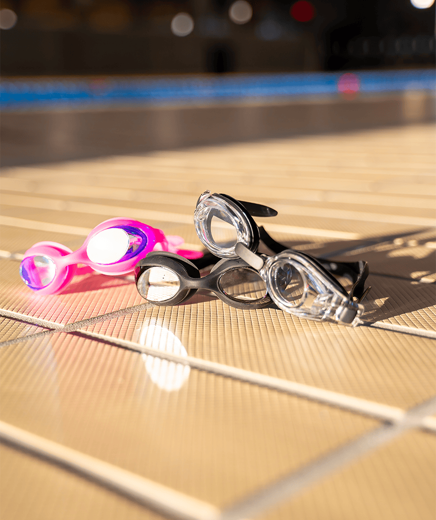 Watery okulary do pływania dla krótkowidzów dla dzieci - (-1.5) do (-7.0) - Baffin - Czarny