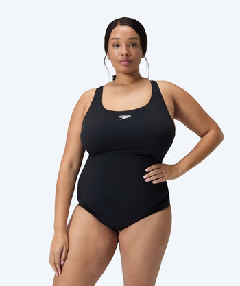 Speedo strój kąpielowy dla kobiet plus size - Endurance Medalist - Czarny