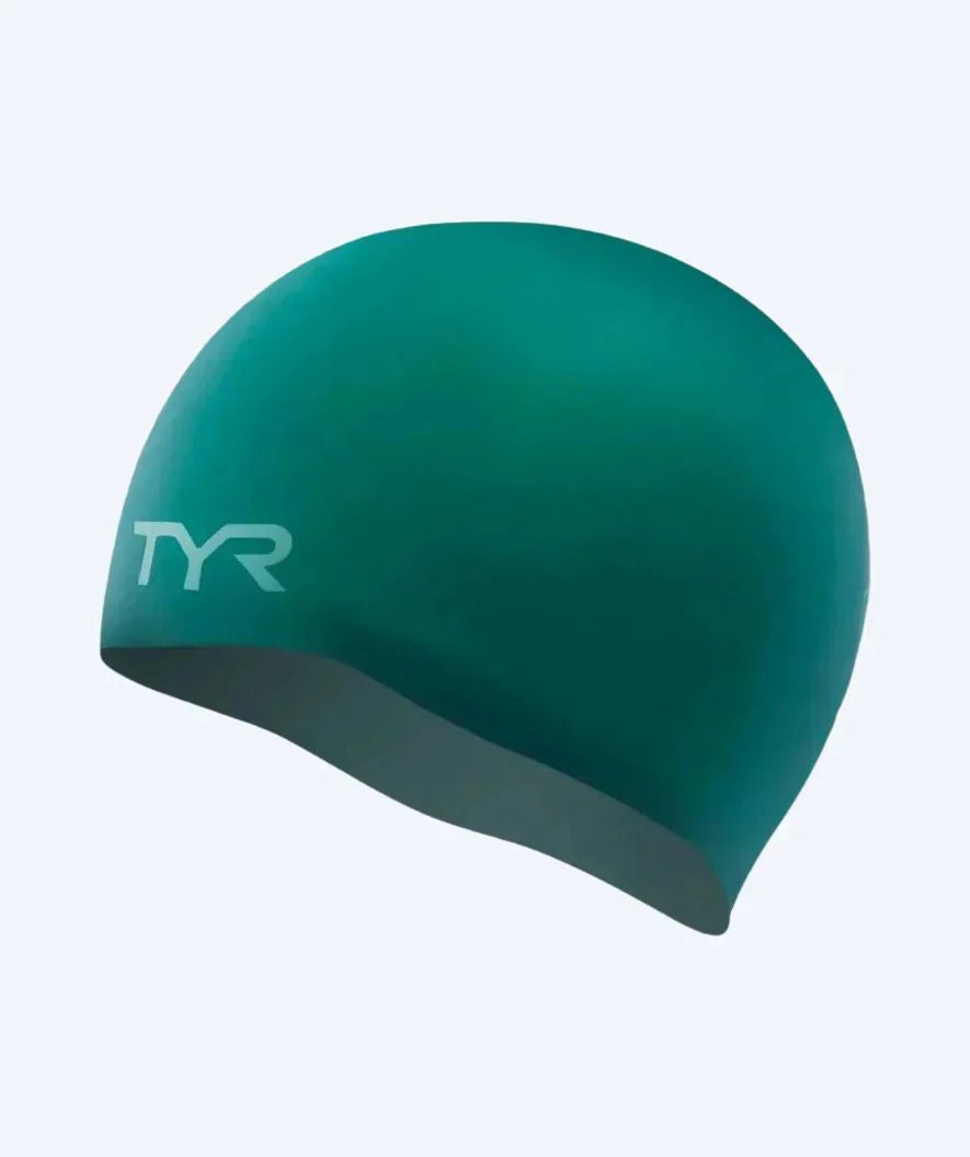TYR czepek do pływania - Silicone - Ciemnozielony