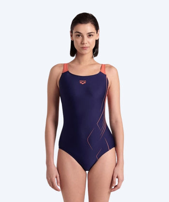Arena strój kąpielowy dla kobiet - Swim Pro Back Dive - Ciemnoniebieski/Różowy