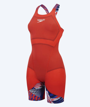 Speedo strój kąpielowy na zawody dla dziewczynek - LZR Ignite - Czerwony/Niebieski