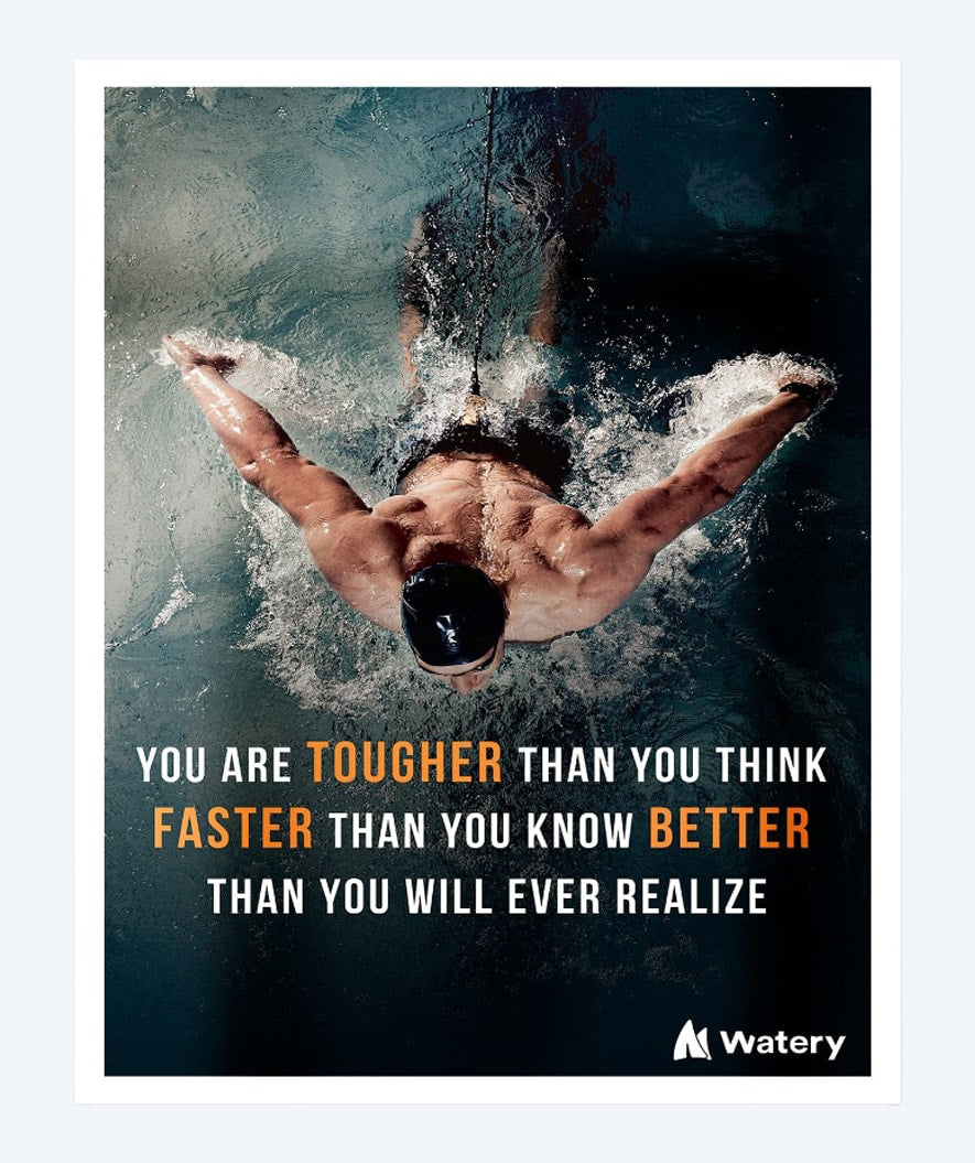 Watery plakat pływacki - You are tougher, faster and better!