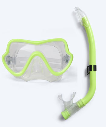 Watery zestaw maska + rurka do snorkelingu dla młodzieży (8-15) - Trigger - Żółty
