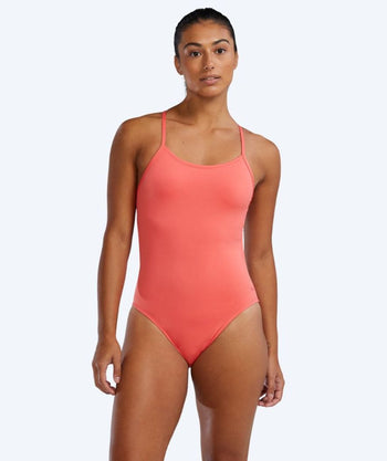 TYR strój kąpielowy dla kobiet - Durafast Solid Cutoutfit - Jasnoróżowy
