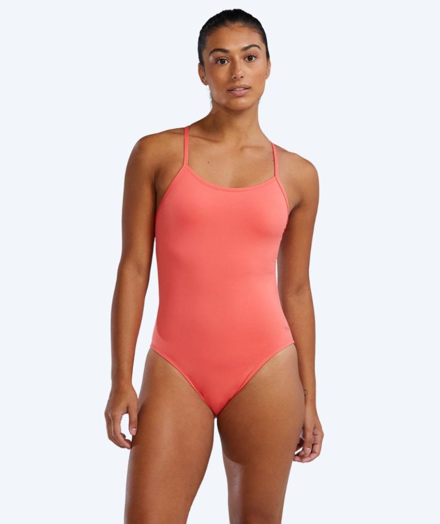 TYR strój kąpielowy dla kobiet - Durafast Solid Cutoutfit - Jasnoróżowy