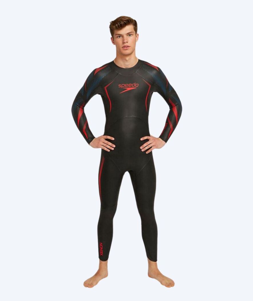 Speedo pianka do pływania męska - Xenon - Czarny/czerwony