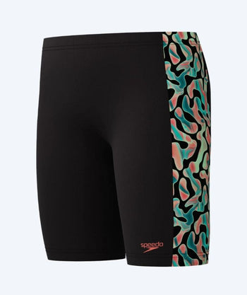 Speedo długie kąpielówki dla chłopców - Digital Panel - Czarny/zielony