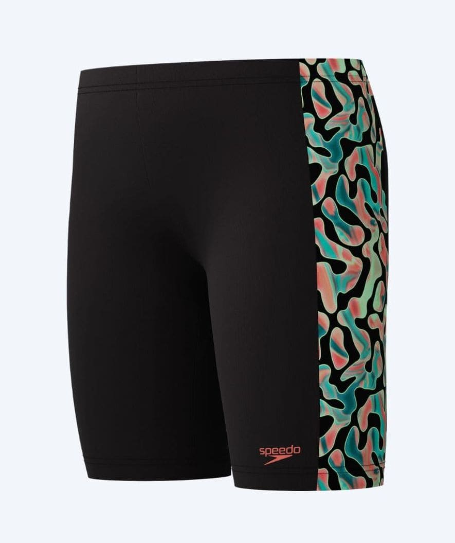 Speedo długie kąpielówki dla chłopców - Digital Panel - Czarny/zielony