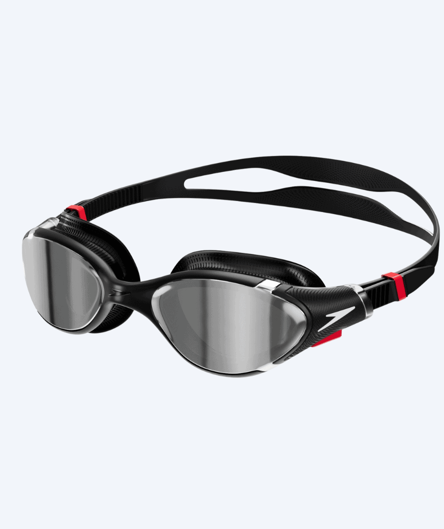 Speedo okulary do pływania treningowe - Biofuse 2.0 Mirror - Czarne/srebrne