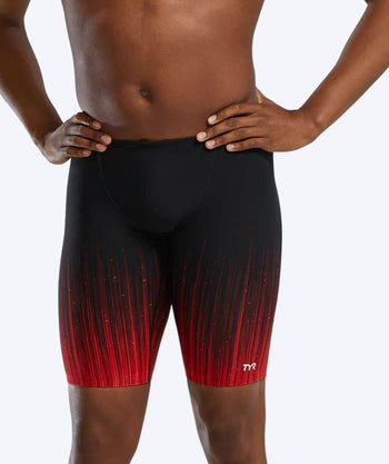 TYR długie kąpielówki dla mężczyzn - Durafast Elite Speedwarp - Czarny/czerwony