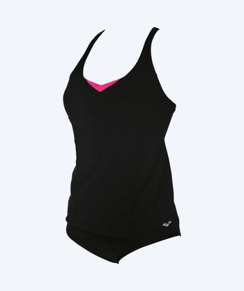 Arena tankini damskie - Alicia - Czarne/jasnoróżowe