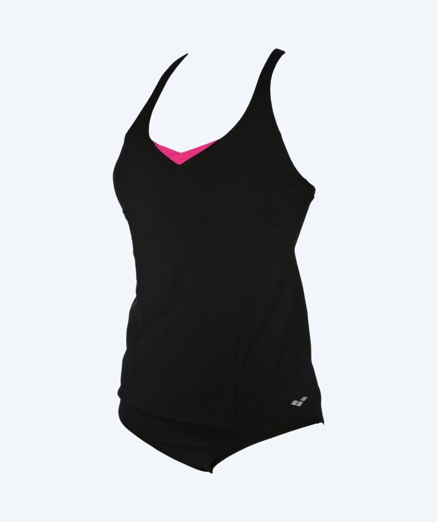Arena tankini damskie - Alicia - Czarne/jasnoróżowe