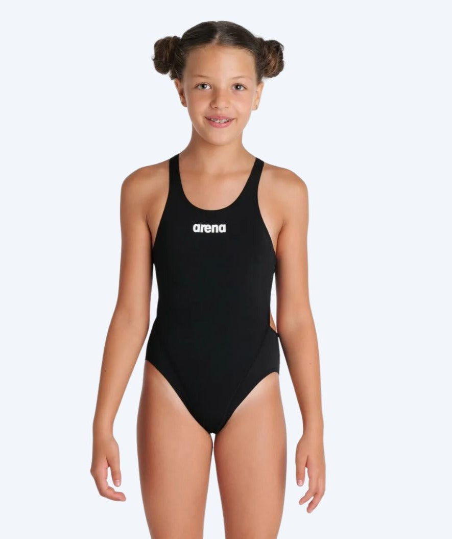 Arena strój kąpielowy dla dziewczynek - Team Swim Tech Solid - Czarny