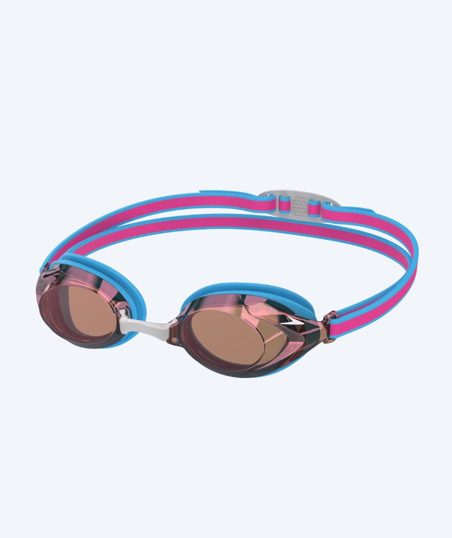Speedo okulary do pływania na zawody dla dzieci (6-14) - Vanquisher 3.0 Mirrored - Jasnoróżowy/brązowy metaliczny