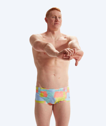 Speedo kąpielówki męskie - Club Training Allover - Różowe/żółte