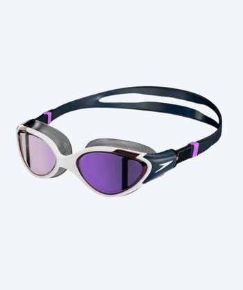 Speedo okulary pływackie treningowe dla kobiet - Biofuse 2.0 Mirror - Ciemnoniebieski/fioletowy