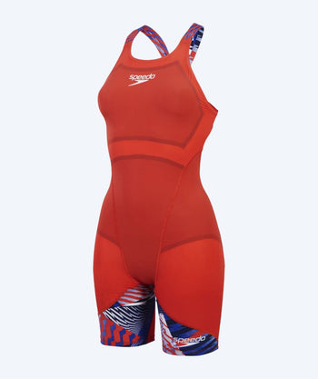 Speedo strój kąpielowy na zawody dla dziewczynek - LZR Ignite - Czerwony/niebieski